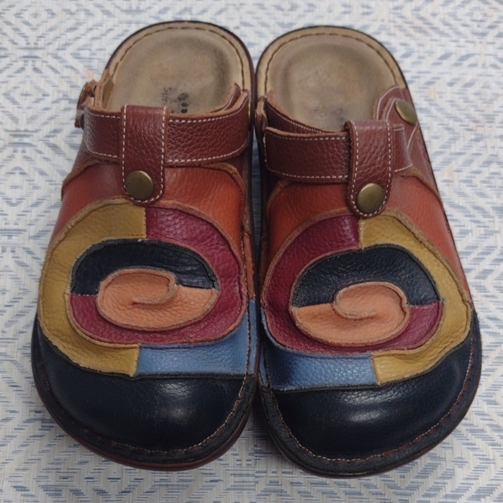 Spring Step Multicolor Leather Mules Size 39 (8.5) - Picture 3 of 9
